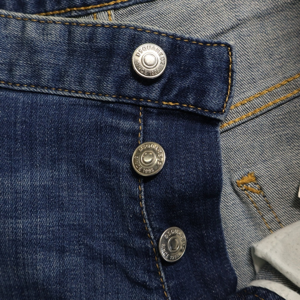 DSQUARED2(ディースクエアード) Sexy Twist Jean セクシー ツイスト ダメージ加工 スキニージーンズ デニムパンツ インディゴ S74LB0082 S30342