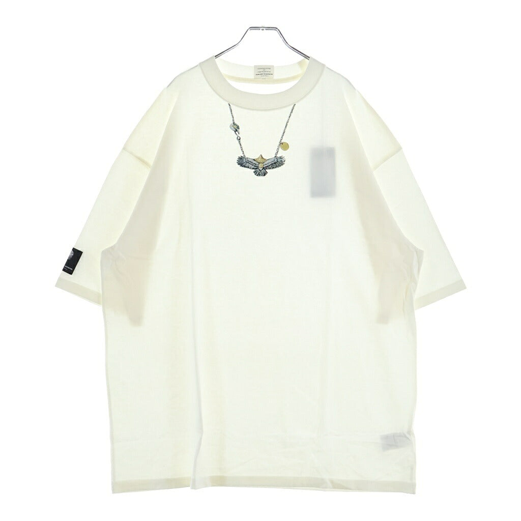 TALKING ABOUT THE ABSTRACTION(トーキング アバウト ザ アブストラクション) NATIVE TOP T-SHIRT イーグルプリント クルーネック 半袖Tシャツ ホワイト NPT-T-002