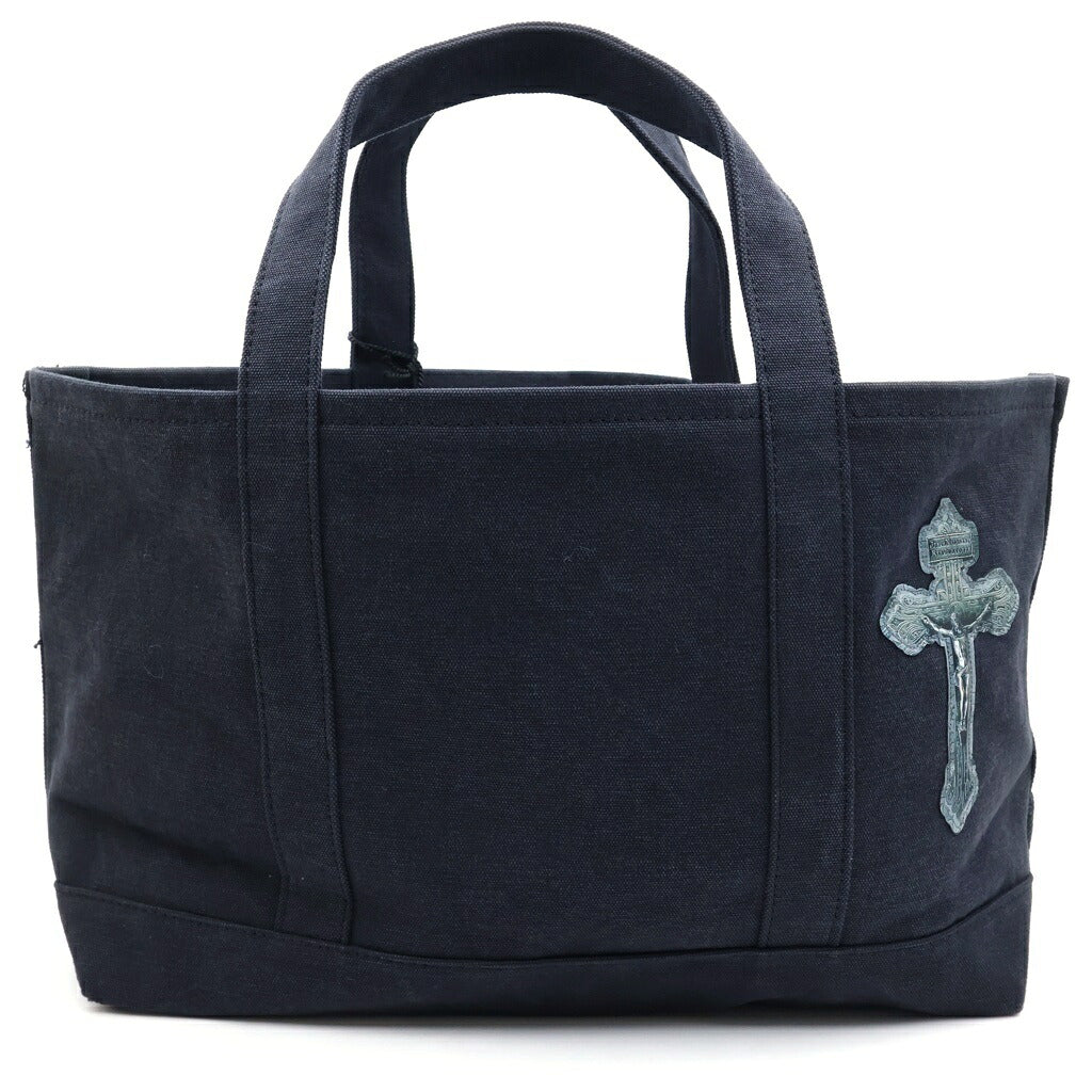 TALKING ABOUT THE ABSTRACTION(トーキング アバウト ザ アブストラクション) CROSS TOTE BAG S クロスパッチ トートバッグ ブラック 2526AW-AC-009
