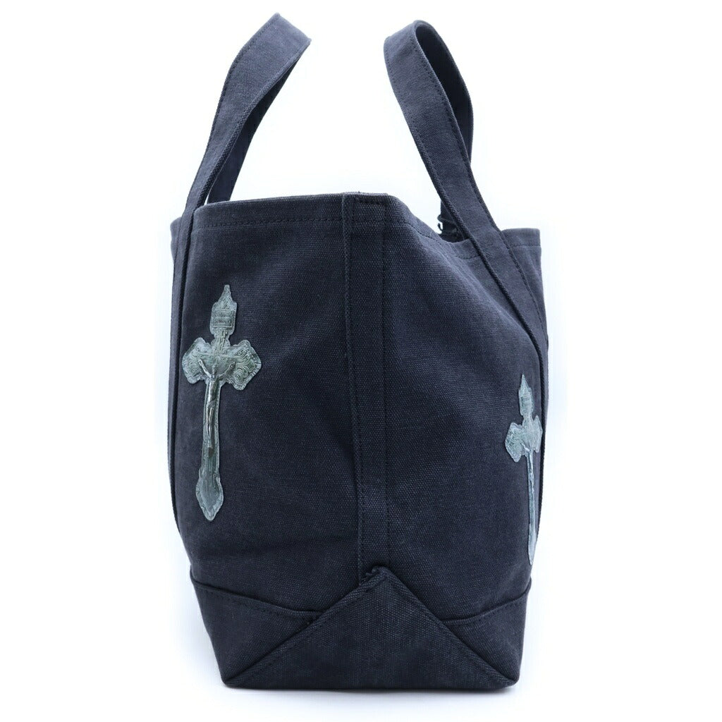 TALKING ABOUT THE ABSTRACTION(トーキング アバウト ザ アブストラクション) CROSS TOTE BAG S クロスパッチ トートバッグ ブラック 2526AW-AC-009