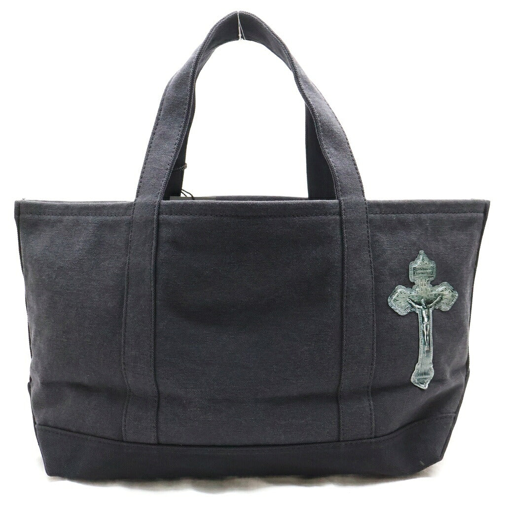 TALKING ABOUT THE ABSTRACTION(トーキング アバウト ザ アブストラクション) CROSS TOTE BAG S クロスパッチ トートバッグ ブラック 2526AW-AC-009