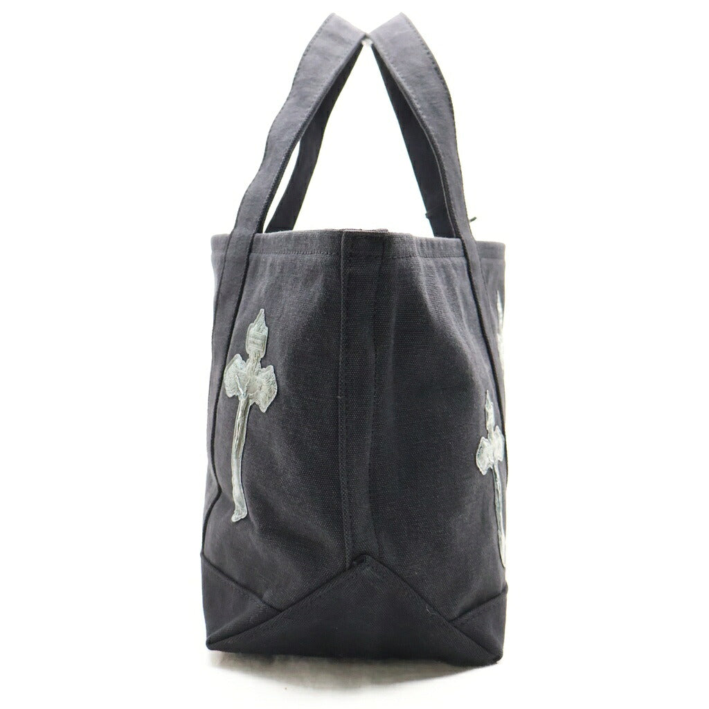 TALKING ABOUT THE ABSTRACTION(トーキング アバウト ザ アブストラクション) CROSS TOTE BAG S クロスパッチ トートバッグ ブラック 2526AW-AC-009