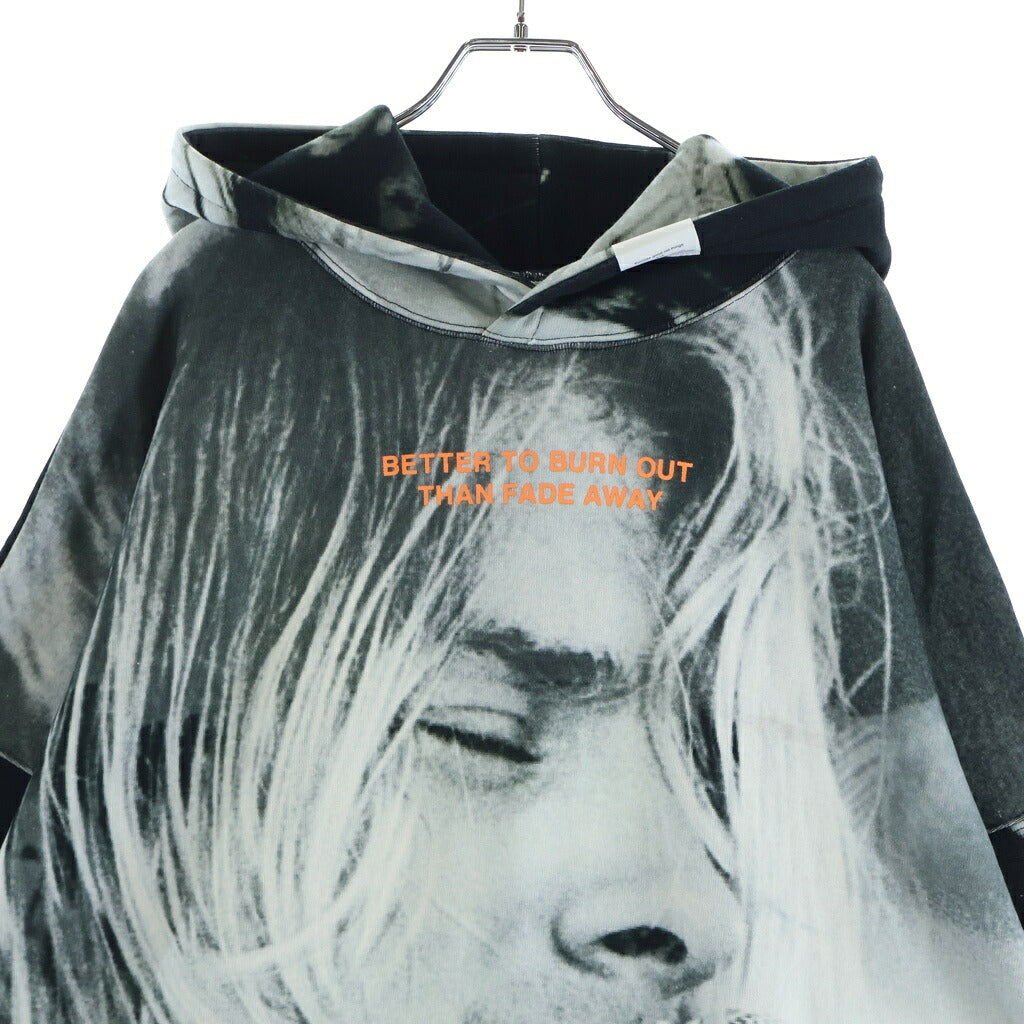 TALKING ABOUT THE ABSTRACTION(トーキング アバウト ザ アブストラクション) Chalse Photo Hoodie フォト総柄プリント プルオーバーパーカー ブラック SS-PPK-001C