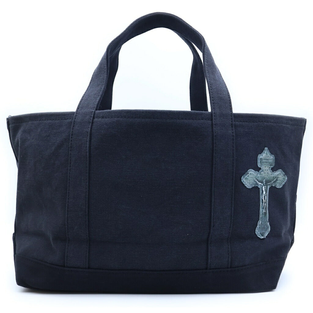 TALKING ABOUT THE ABSTRACTION(トーキング アバウト ザ アブストラクション) CROSS TOTE BAG S クロスパッチ トートバッグ ブラック 2526AW-AC-009