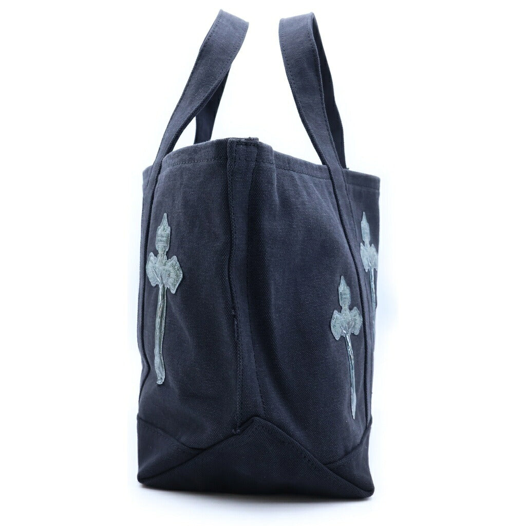 TALKING ABOUT THE ABSTRACTION(トーキング アバウト ザ アブストラクション) CROSS TOTE BAG S クロスパッチ トートバッグ ブラック 2526AW-AC-009