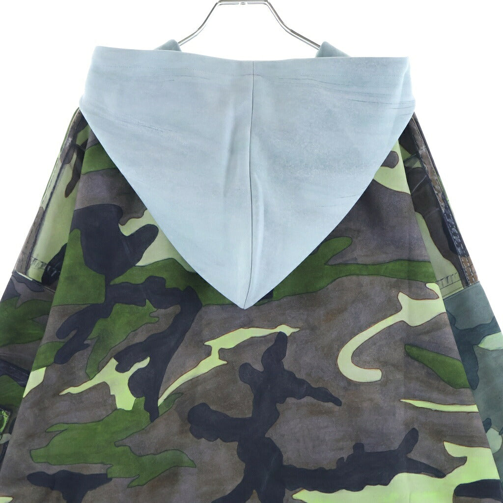 TALKING ABOUT THE ABSTRACTION(トーキング アバウト ザ アブストラクション) RAF MA-1 BOMBER JACKET PRINTED 総柄プリント プルオーバーパーカー グリーン NPT-DP-001