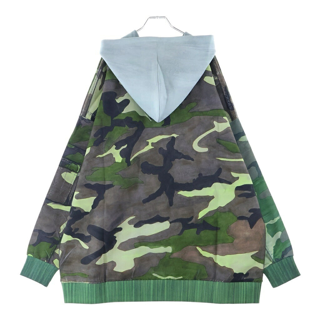 TALKING ABOUT THE ABSTRACTION(トーキング アバウト ザ アブストラクション) RAF MA-1 BOMBER JACKET PRINTED 総柄プリント プルオーバーパーカー グリーン NPT-DP-001