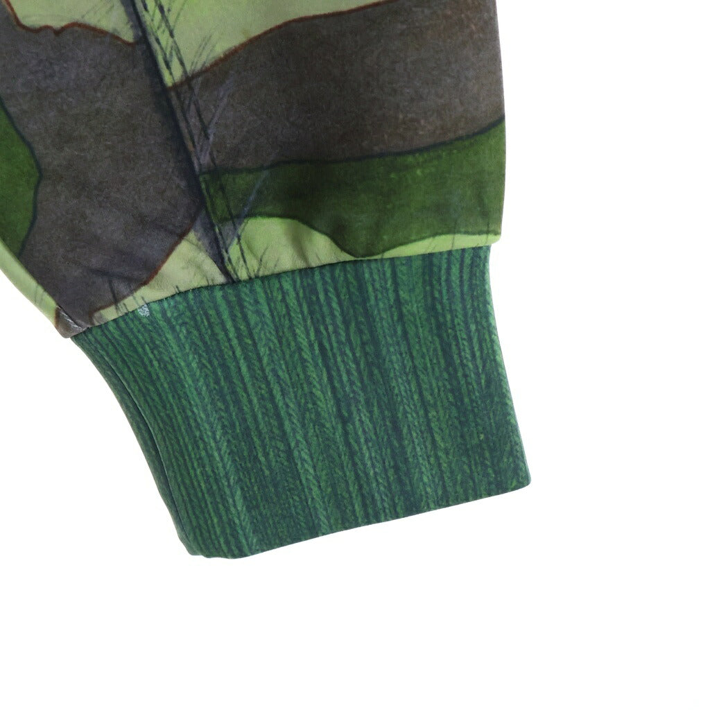 TALKING ABOUT THE ABSTRACTION(トーキング アバウト ザ アブストラクション) RAF MA-1 BOMBER JACKET PRINTED 総柄プリント プルオーバーパーカー グリーン NPT-DP-001