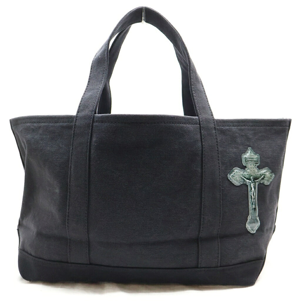 TALKING ABOUT THE ABSTRACTION(トーキング アバウト ザ アブストラクション) CROSS TOTE BAG S クロスパッチ トートバッグ ブラック 2526AW-AC-009