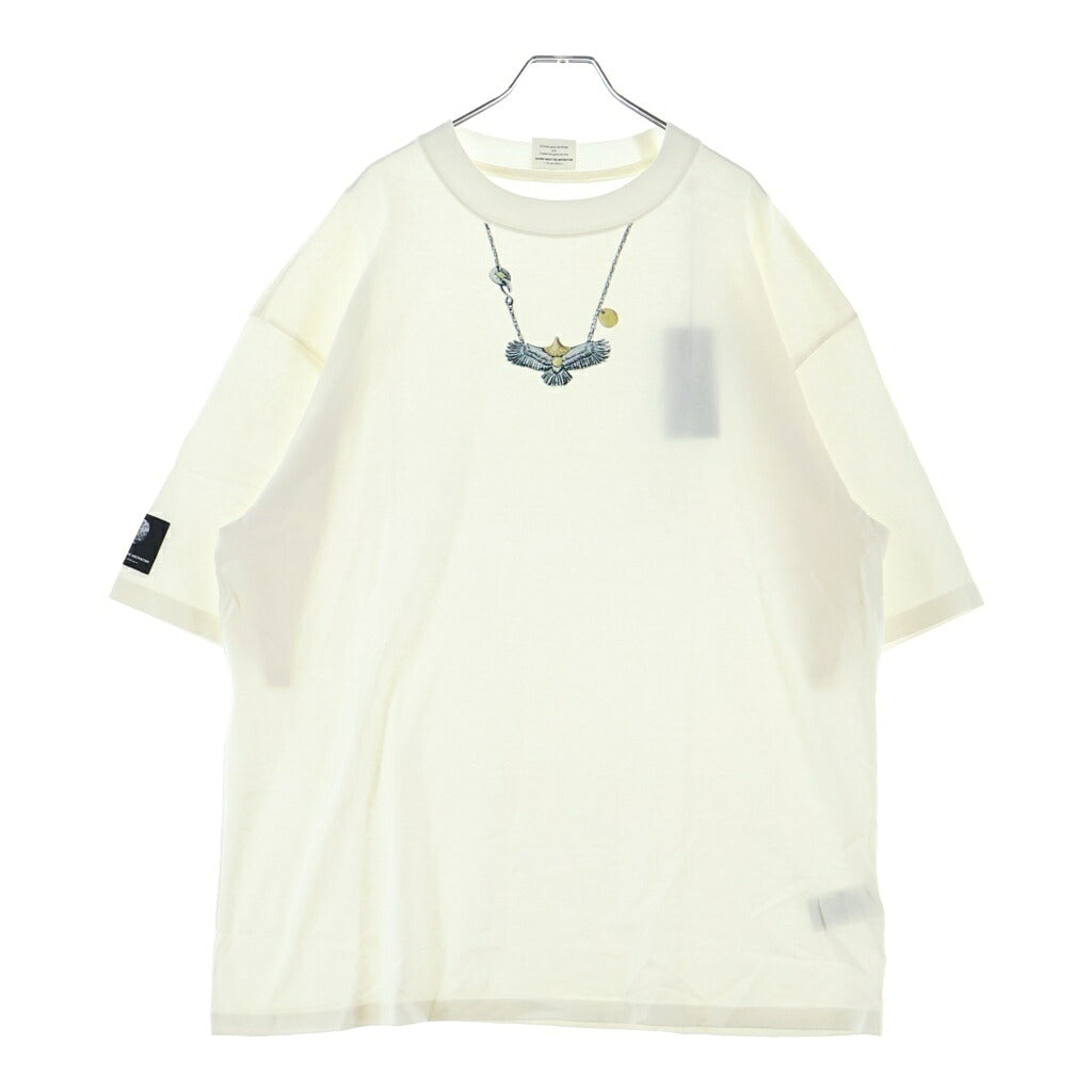 TALKING ABOUT THE ABSTRACTION(トーキング アバウト ザ アブストラクション) NATIVE TOP T-SHIRT イーグルプリント クルーネック 半袖Tシャツ ホワイト NPT-T-002