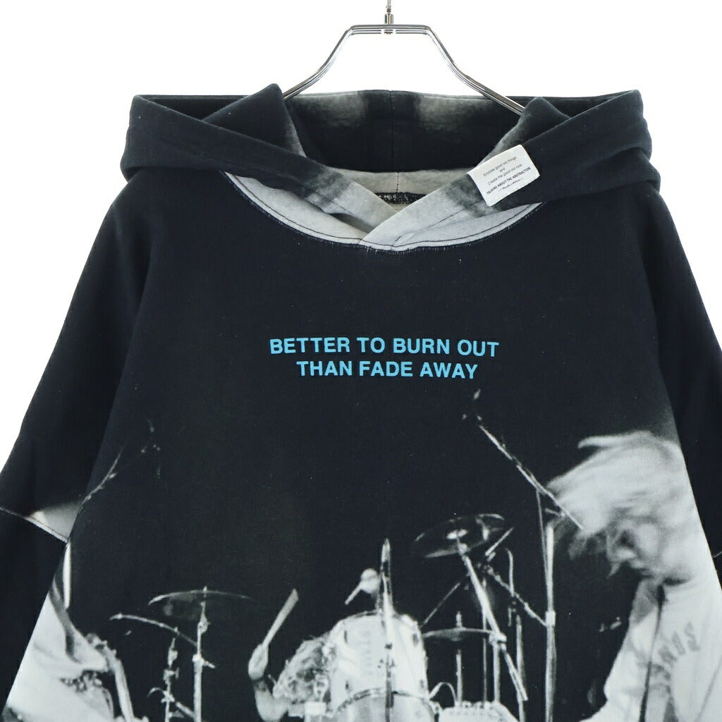 TALKING ABOUT THE ABSTRACTION(トーキング アバウト ザ アブストラクション) Chalse Photo Hoodie フォト総柄プリント プルオーバーパーカー ブラック SS-PPK-001B