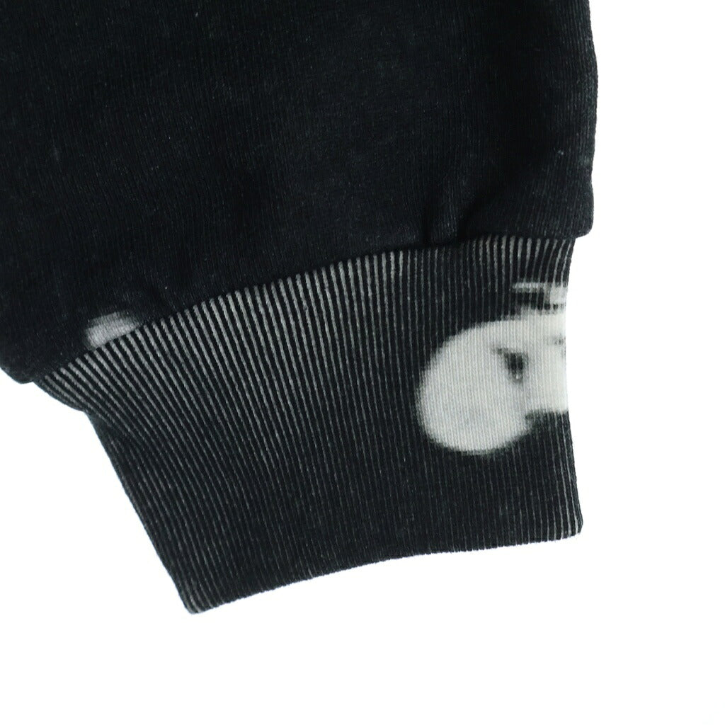 TALKING ABOUT THE ABSTRACTION(トーキング アバウト ザ アブストラクション) Chalse Photo Hoodie フォト総柄プリント プルオーバーパーカー ブラック SS-PPK-001B