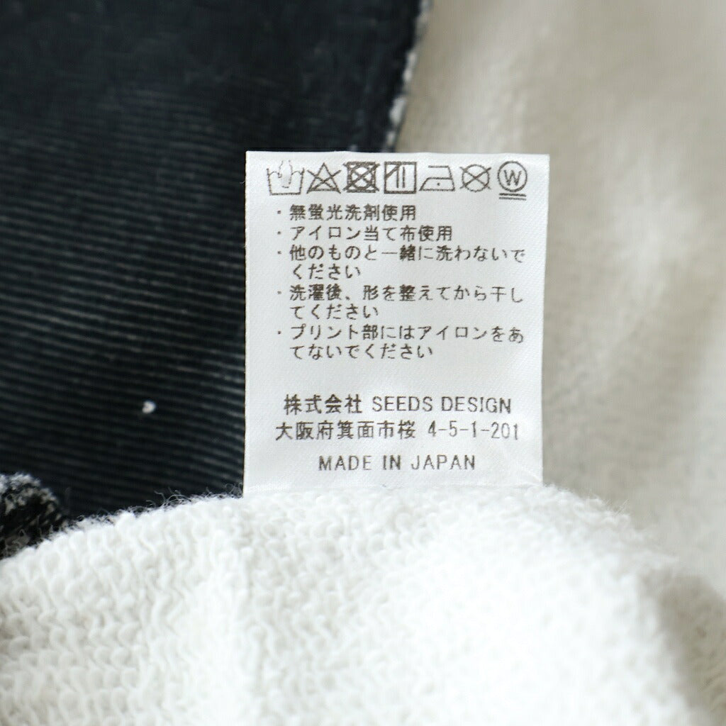 TALKING ABOUT THE ABSTRACTION(トーキング アバウト ザ アブストラクション) Chalse Photo Hoodie フォト総柄プリント プルオーバーパーカー ブラック SS-PPK-001C