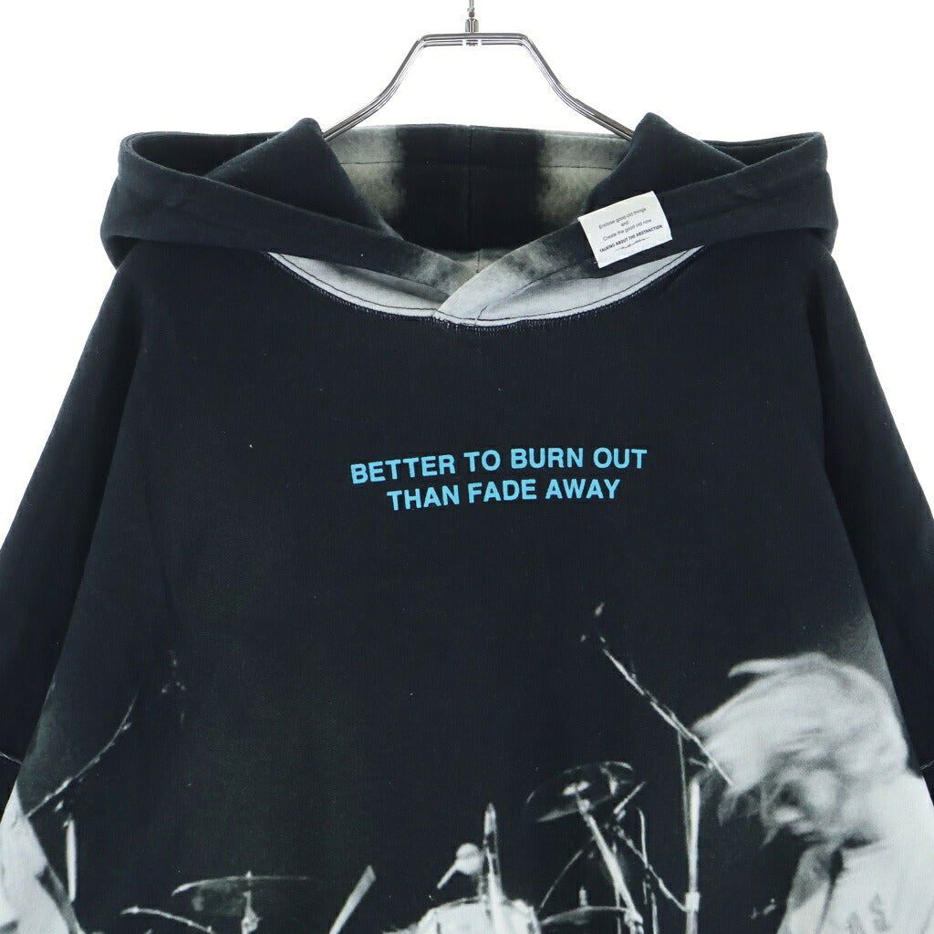TALKING ABOUT THE ABSTRACTION(トーキング アバウト ザ アブストラクション) Chalse Photo Hoodie フォト総柄プリント プルオーバーパーカー ブラック SS-PPK-001B