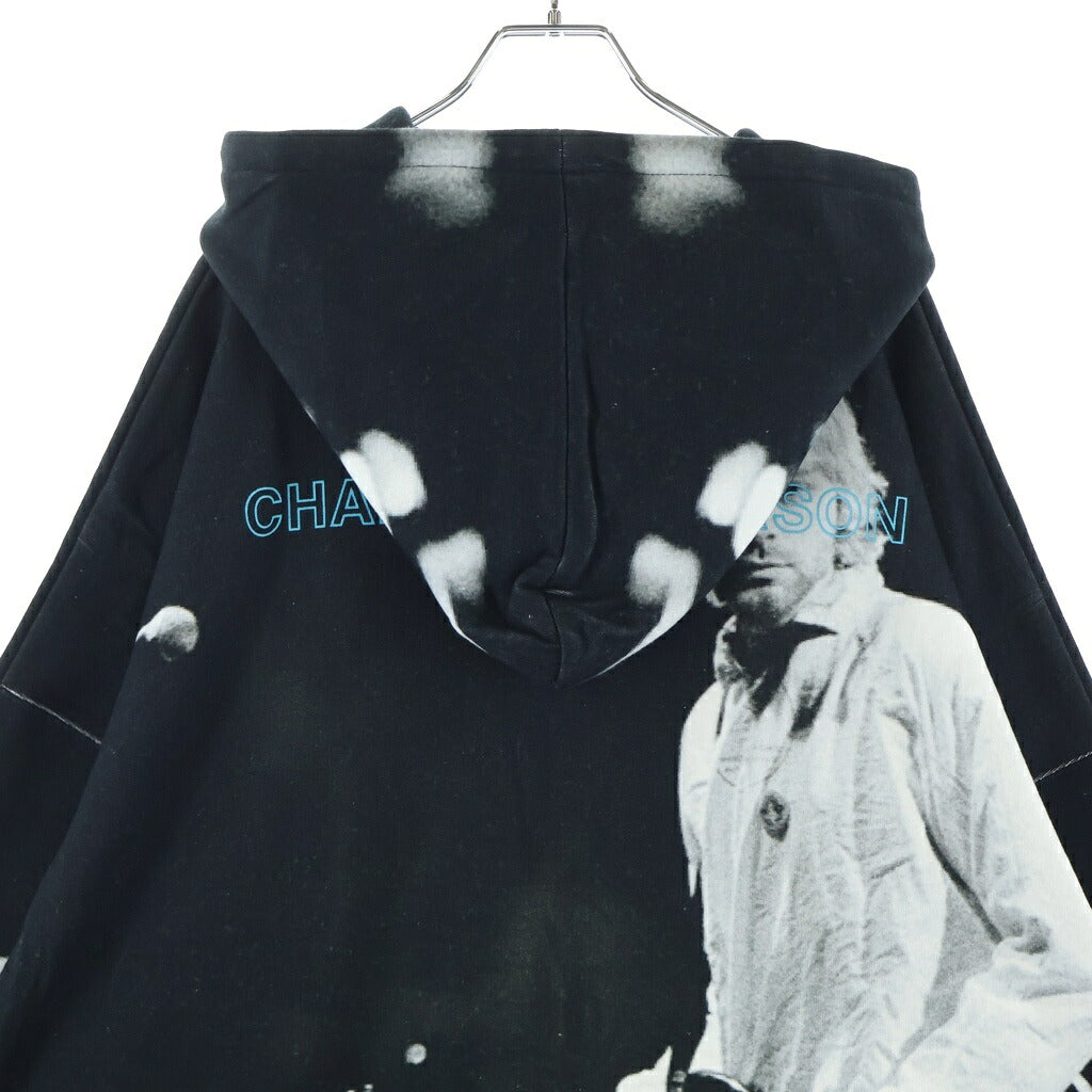 TALKING ABOUT THE ABSTRACTION(トーキング アバウト ザ アブストラクション) Chalse Photo Hoodie フォト総柄プリント プルオーバーパーカー ブラック SS-PPK-001B