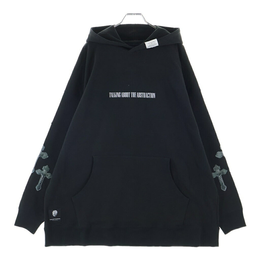 TALKING ABOUT THE ABSTRACTION(トーキング アバウト ザ アブストラクション) CROSS P/W PARKA クロスパッチ コットン プルオーバーパーカー ブラック 2526AW-PK-003
