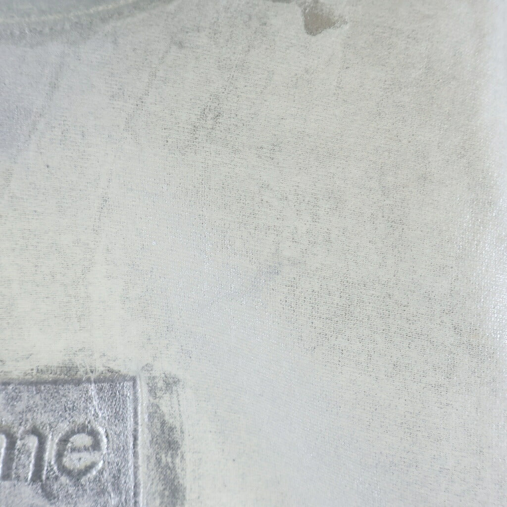 SUPREME(シュプリーム) 24SS ×MM6 Maison Margiela Foil Box Logo Hooded Sweatshirt エムエムシックスメゾンマルジェラ ボックスロゴ プルオーバーパーカー フーディー ホワイト