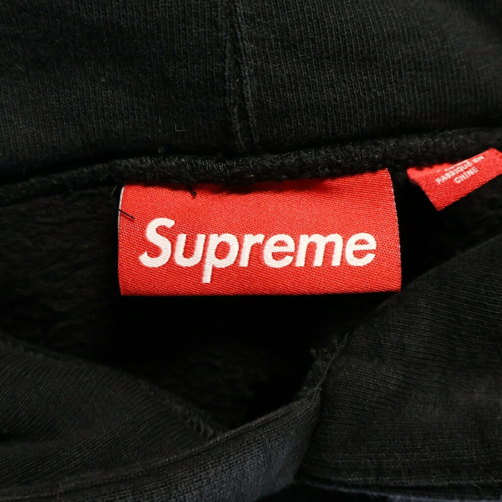 SUPREME(シュプリーム) 25AW Washed Old English Hooded Sweatshirt ウォッシュド加工 フロントロゴプリント プルオーバーパーカー ブラック