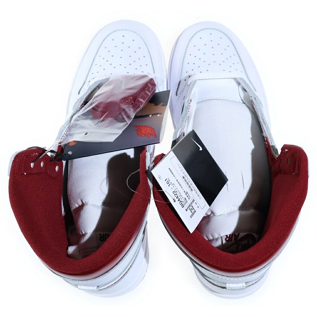 NIKE(ナイキ) AIR JORDAN 1 HIGH METALLIC BURGUNDY BQ4422-161 エアジョーダン1 85 ハイカットスニーカー メタリックバーガンディ ホワイト/レッド US10.5/28.5cm