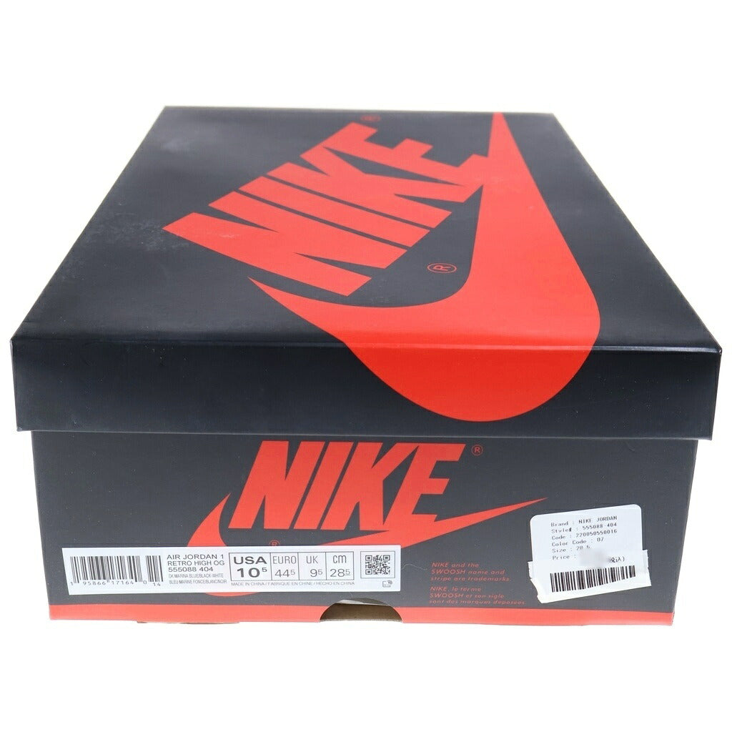 NIKE(ナイキ) AIR JORDAN 1 RETRO HIGH OG 555088-404 エアジョーダン1 レトロ ハイカットスニーカー ブラック/ブルー US10.5/28.5cm