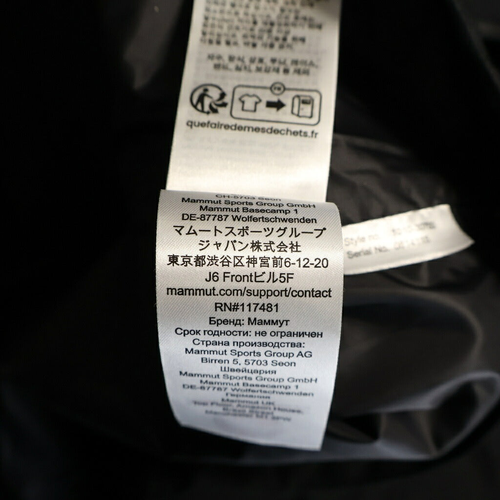 MAMMUT(マムート) アルパイン ガイド ハードシェル フーデッド ジャケット アジアンフィット クラシック ブラック 1010-30750