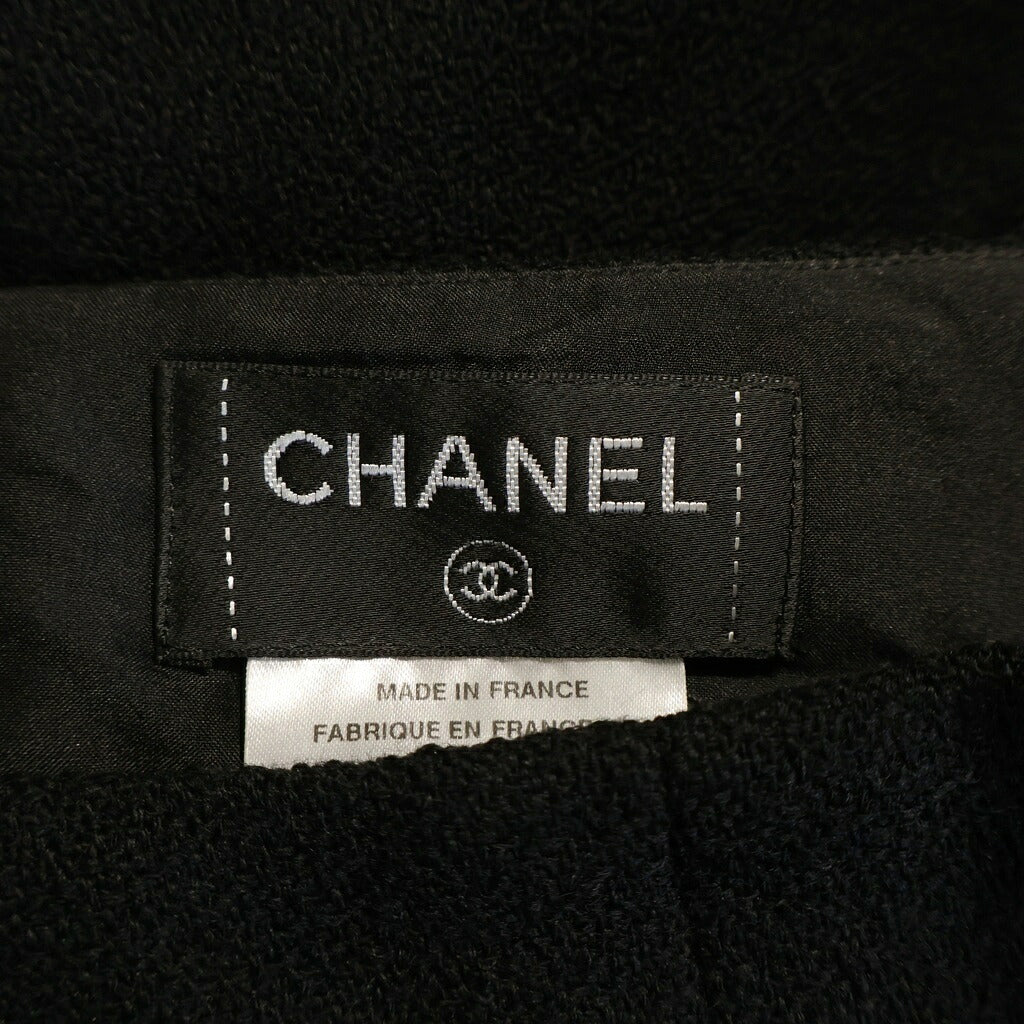 CHANEL(シャネル) 08AW ウール 裾折り返し レディース スカート ブラック P34106