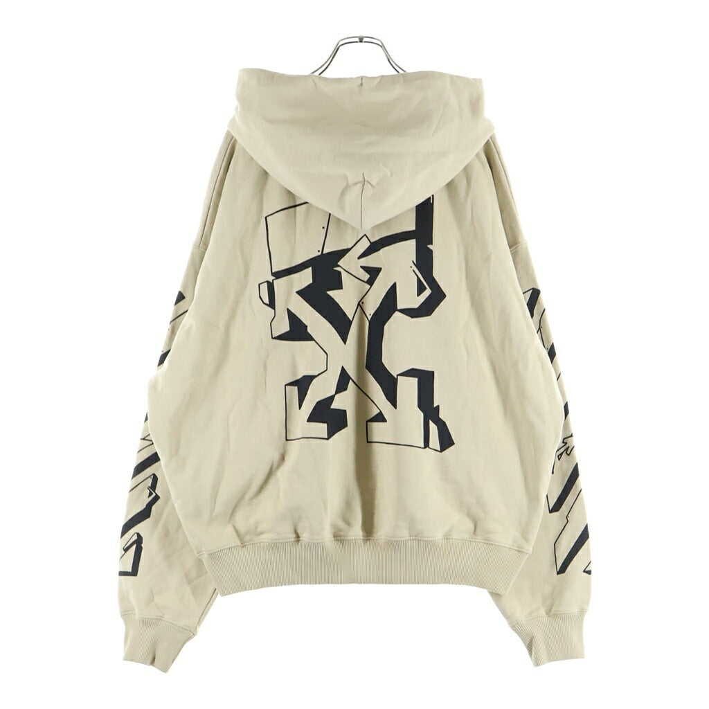 OFF-WHITE(オフホワイト) 22SS グラフィティ アウトライン スケート ダークサンド プルオーバースウェットパーカー ベージュ OMBB085S22FLE010 OMBB085S22FLE0101710