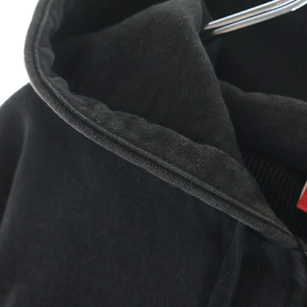 SUPREME(シュプリーム) 19AW Thermal Zip Up Hooded Sweatshirt ロゴ刺繍 裏地サーマル ジップアップ パーカー ブラック
