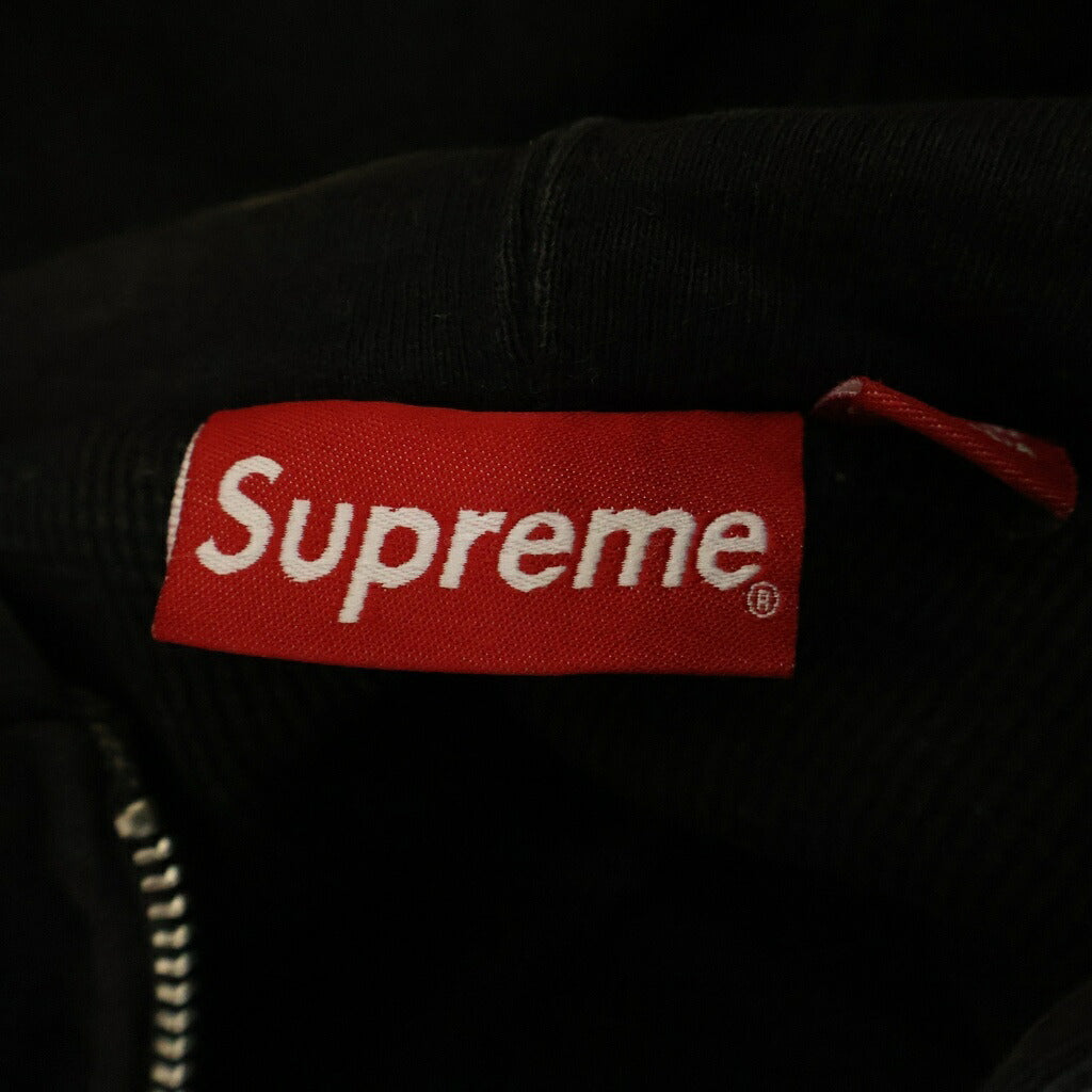 SUPREME(シュプリーム) 19AW Thermal Zip Up Hooded Sweatshirt ロゴ刺繍 裏地サーマル ジップアップ パーカー ブラック