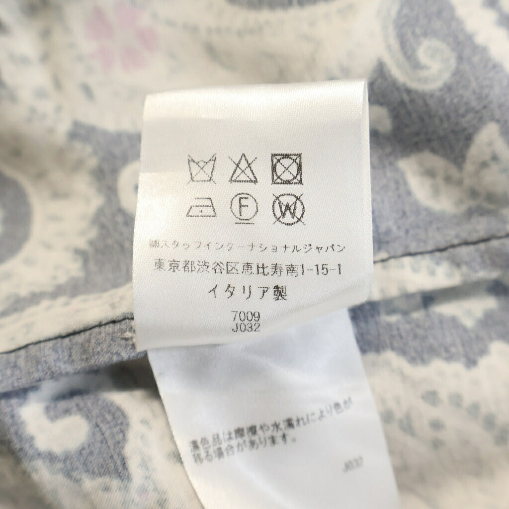 AMIRI(アミリ) PAISLEY PJ SHIRT ペイズリー レーヨン 半袖 開襟シャツ ブラック/ホワイト