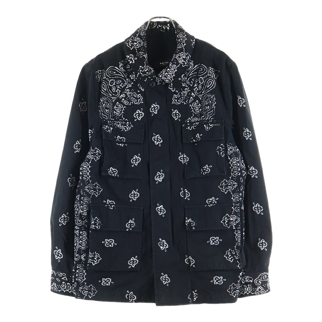 AMIRI(アミリ) M-65 ブリーチバンダナ ミリタリーシャツジャケット ブラック SR3BN0005SMRRCS0