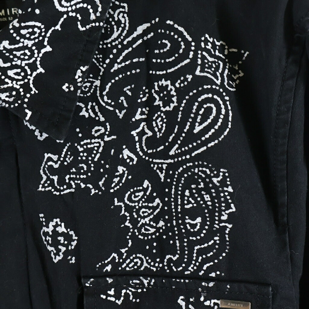 AMIRI(アミリ) M-65 ブリーチバンダナ ミリタリーシャツジャケット ブラック SR3BN0005SMRRCS0