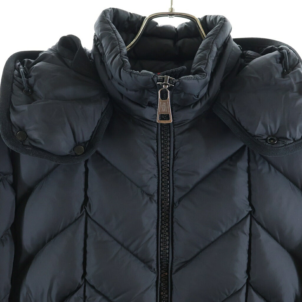 MONCLER(モンクレール) 15AW BERRIAT ベリア ロゴワッペン ジップアップ ダウンジャケット ブラック A20914198205