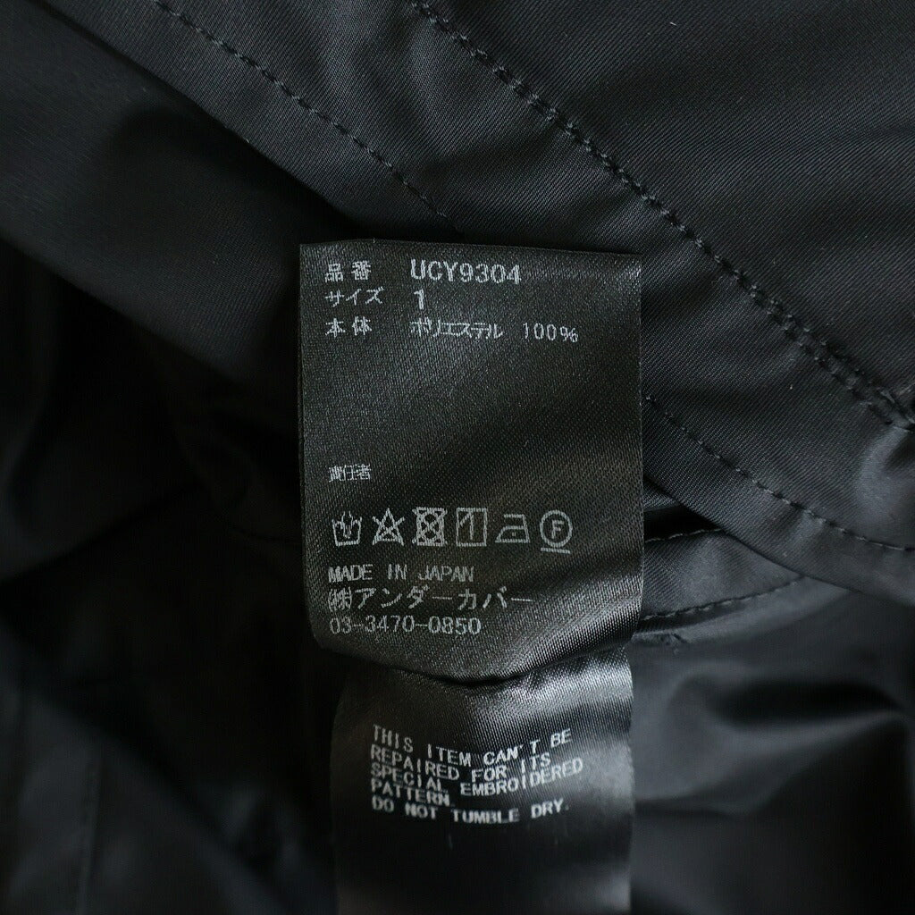 UNDERCOVER(アンダーカバー) 20SS WE MAKE NOISE 刺繍デザイン モッズコート ブラック UCY9304