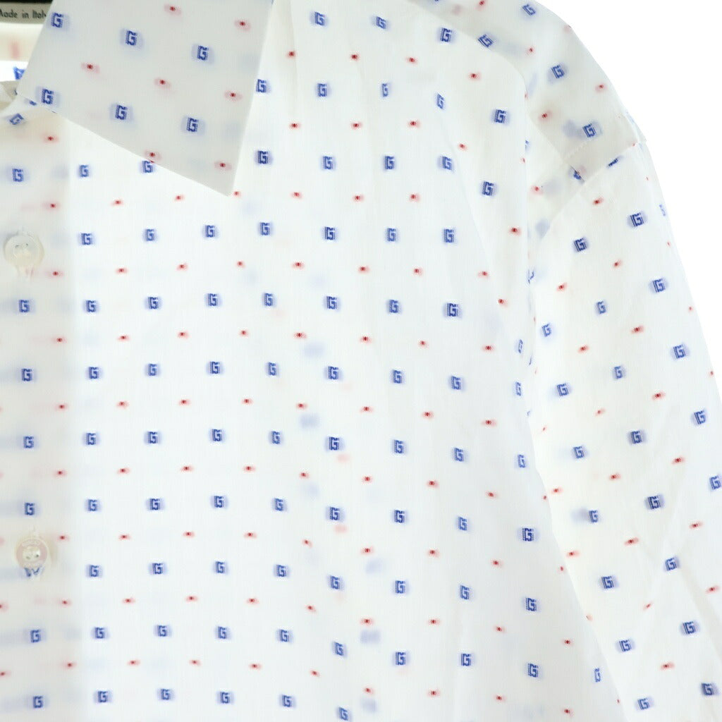 GUCCI(グッチ) 刺繍総柄 長袖シャツ ホワイト 494722 ZAAES