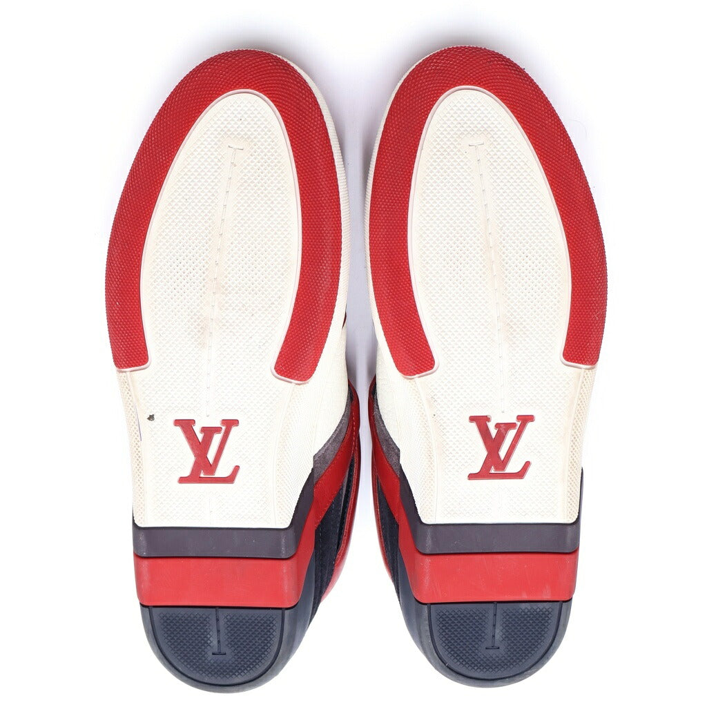 LOUIS VUITTON(ルイヴィトン) スエード切り替え レザー ローカットスニーカー ブラック/ホワイト
