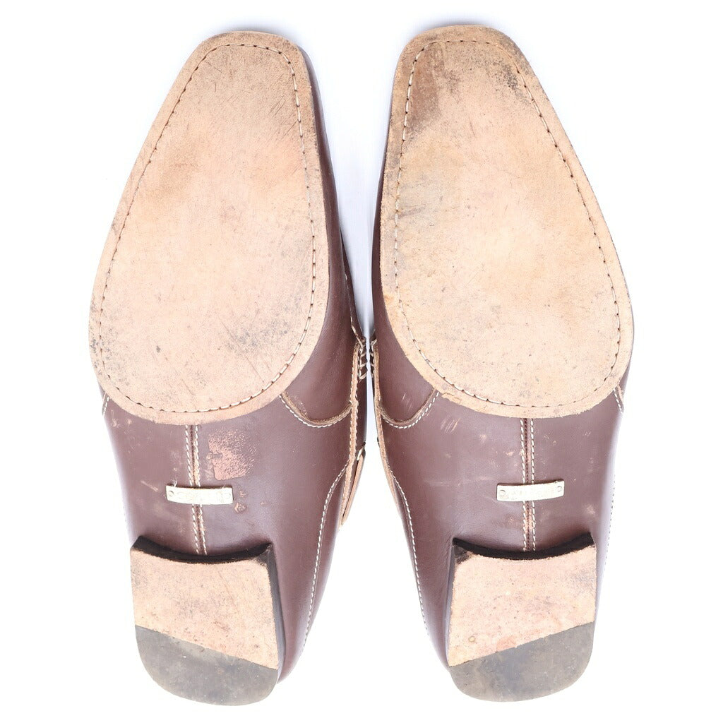 GUCCI(グッチ) レザー レースアップ モカシン ローカットシューズ ブラウン 138190