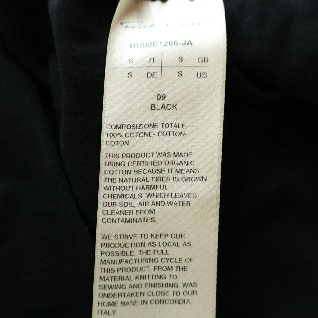 Rick Owens(リックオウエンス) 25AW LEVEL LS T レベル ロングスリーブ クルーネックカットソー Tシャツ ブラック RU02E1266-JA