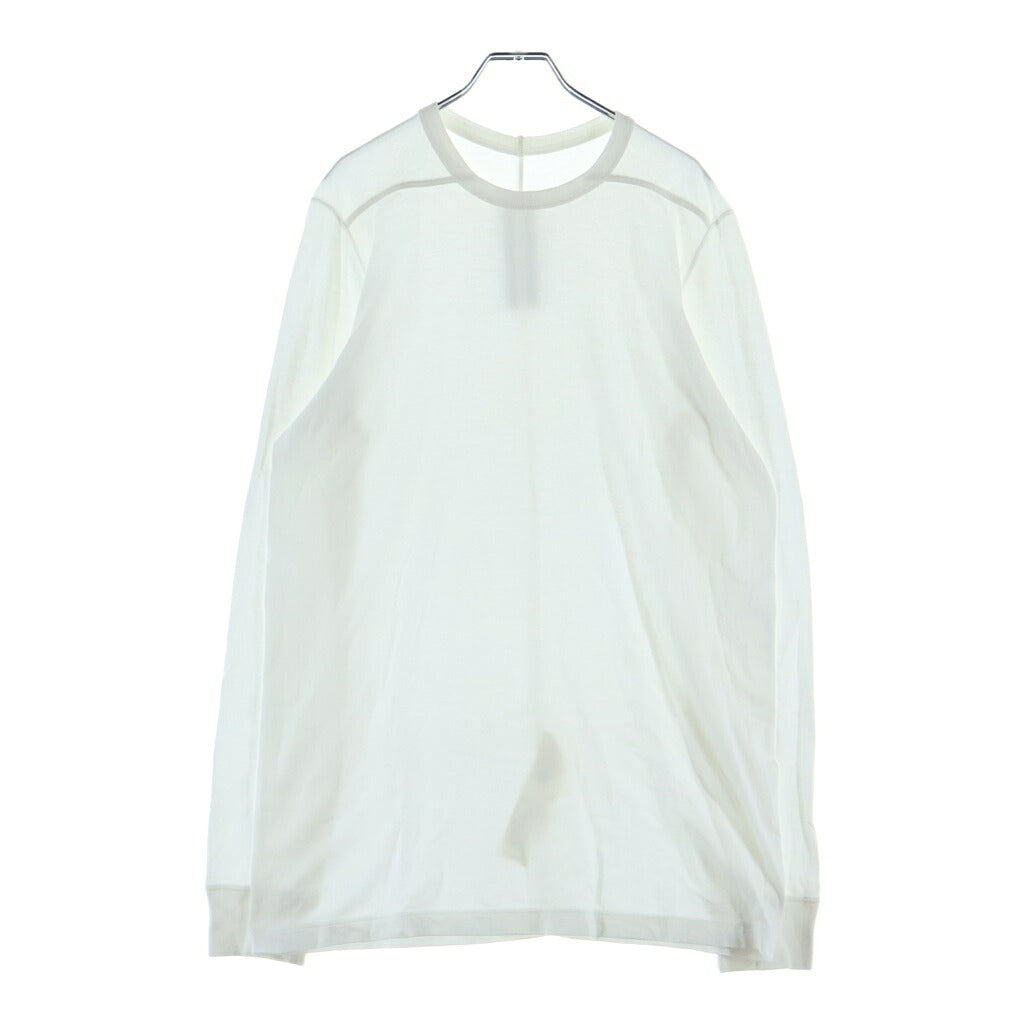Rick Owens(リックオウエンス) 20AW LEVEL LS T レベル ロングスリーブ クルーネックカットソー Tシャツ ホワイト RU20F3266-JA