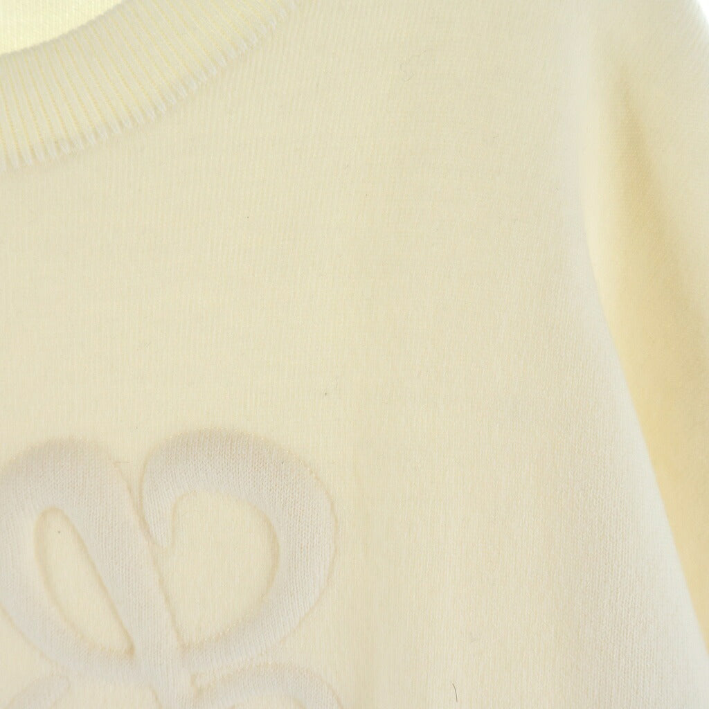 LOEWE(ロエベ) Debossed Anagram Sweater アナグラムロゴ クルーネック ニットセーター アイボリー H526Y14KEE