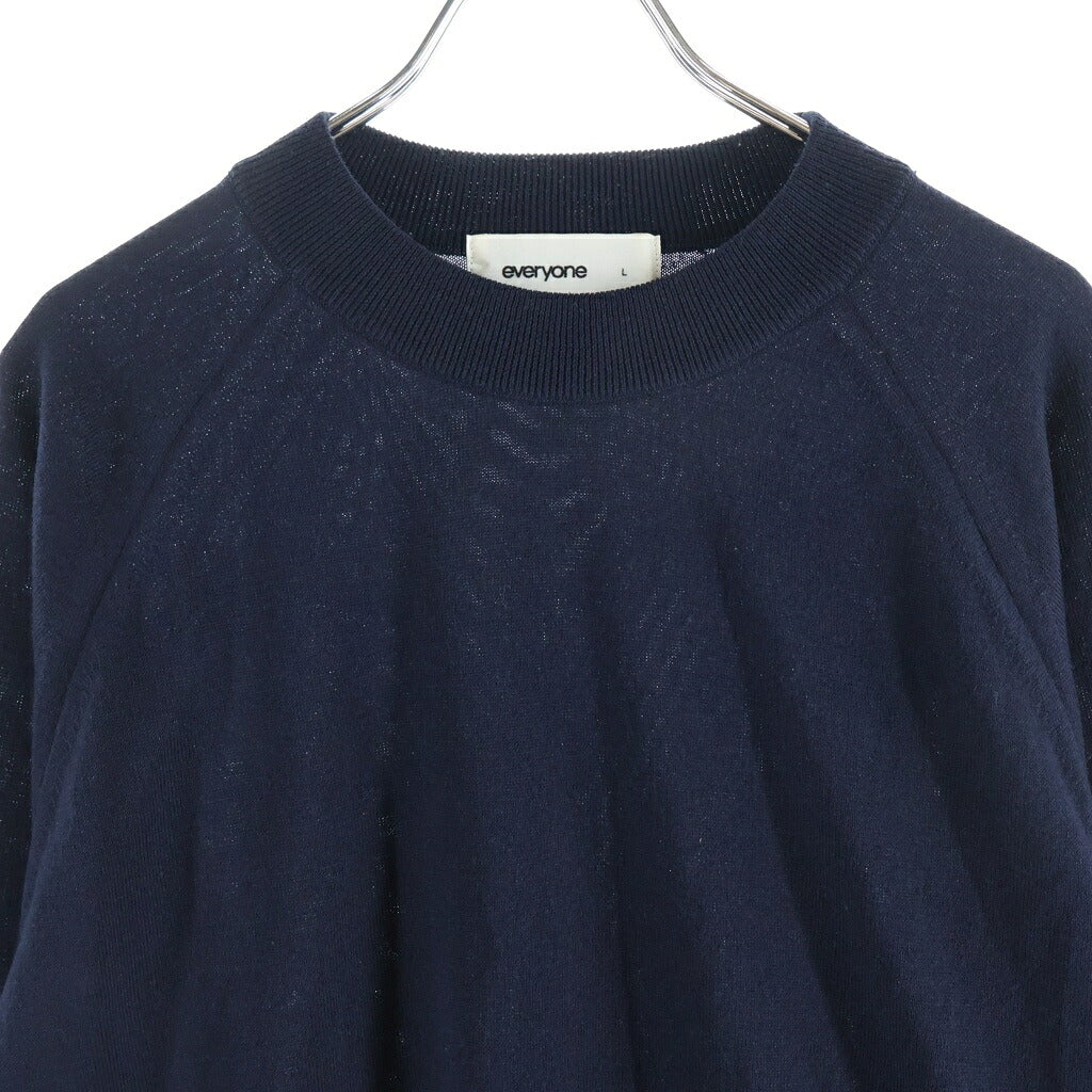 everyone(エブリワン) CREWNECK KNIT クルーネック ニット セーター ネイビー EV23-KT02