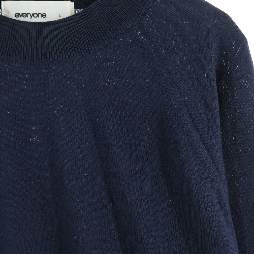everyone(エブリワン) CREWNECK KNIT クルーネック ニット セーター ネイビー EV23-KT02