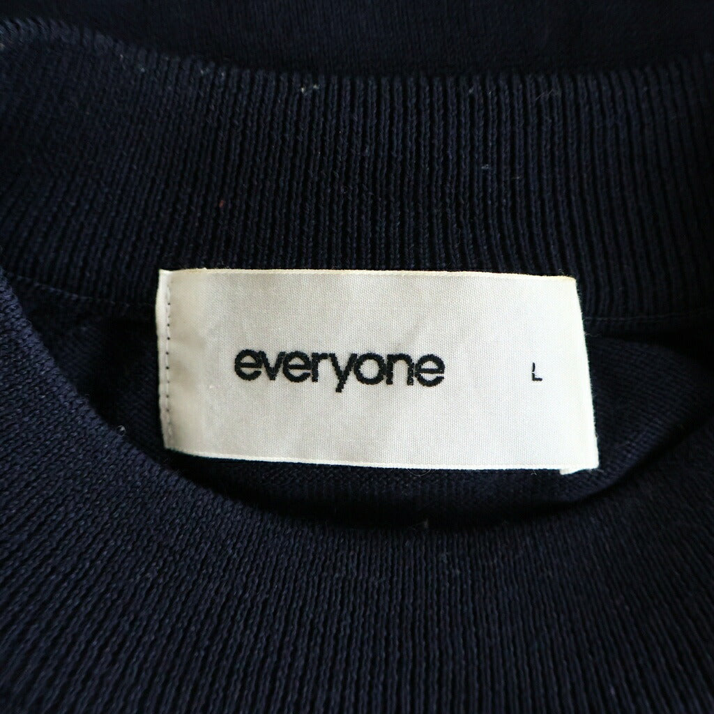 everyone(エブリワン) CREWNECK KNIT クルーネック ニット セーター ネイビー EV23-KT02