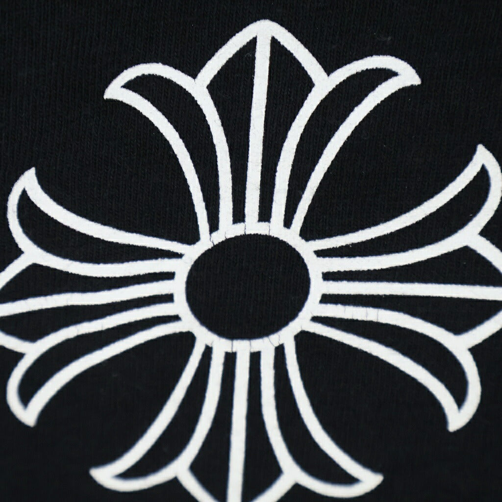 CHROME HEARTS(クロムハーツ) バックホースシュー CHプラスプリント クルーネック 半袖Tシャツ ブラック