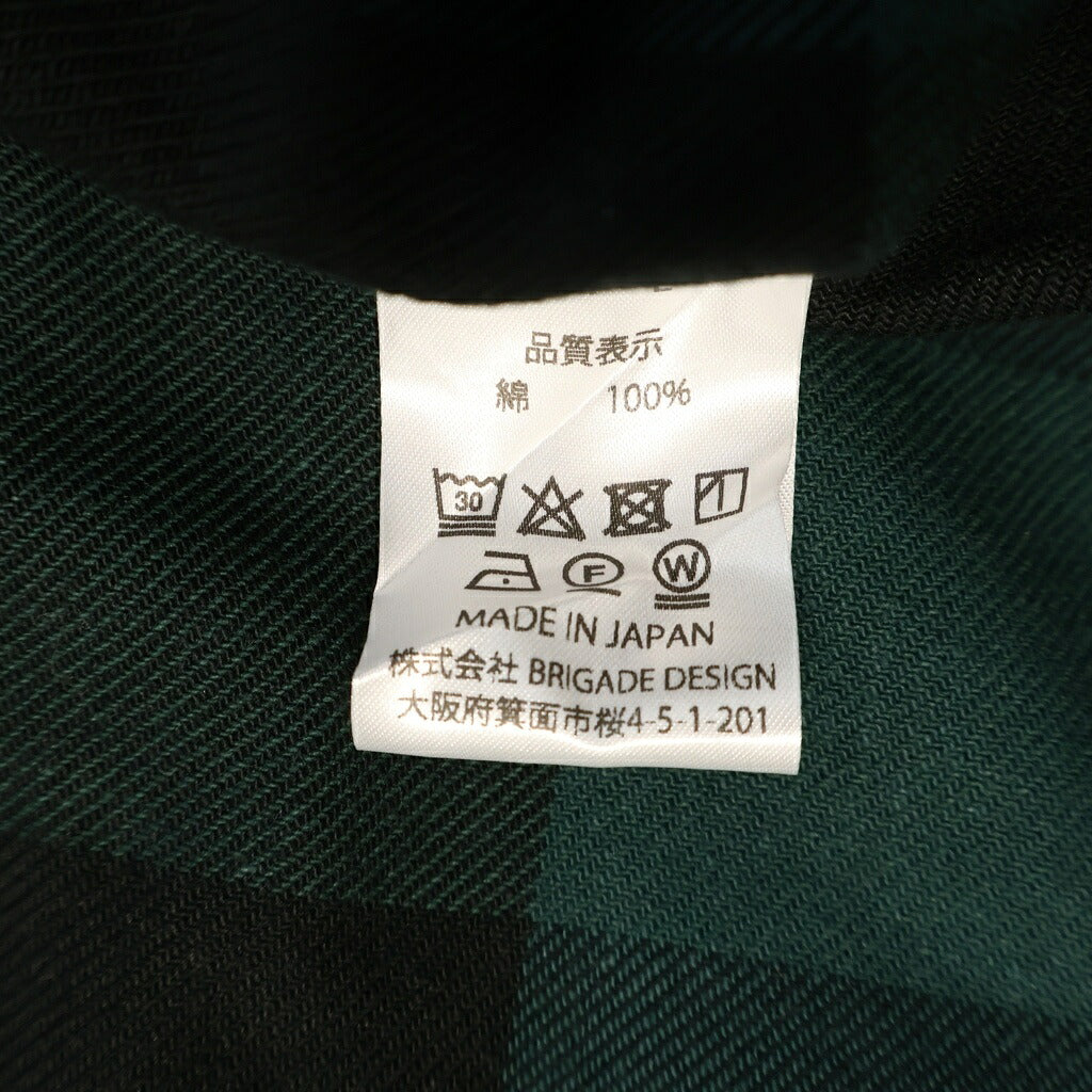 TALKING ABOUT THE ABSTRACTION(トーキング アバウト ザ アブストラクション) 26SS 3D CROSS SHIRTS クロスパッチ 長袖シャツ グリーン 26SS-SH-001
