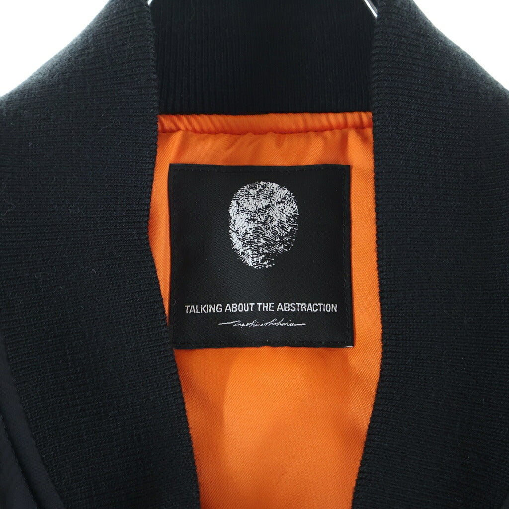 TALKING ABOUT THE ABSTRACTION(トーキング アバウト ザ アブストラクション) 3D CROSS MA-1 クロスパッチ ボンバージャケット ブラック 26SS-J-004