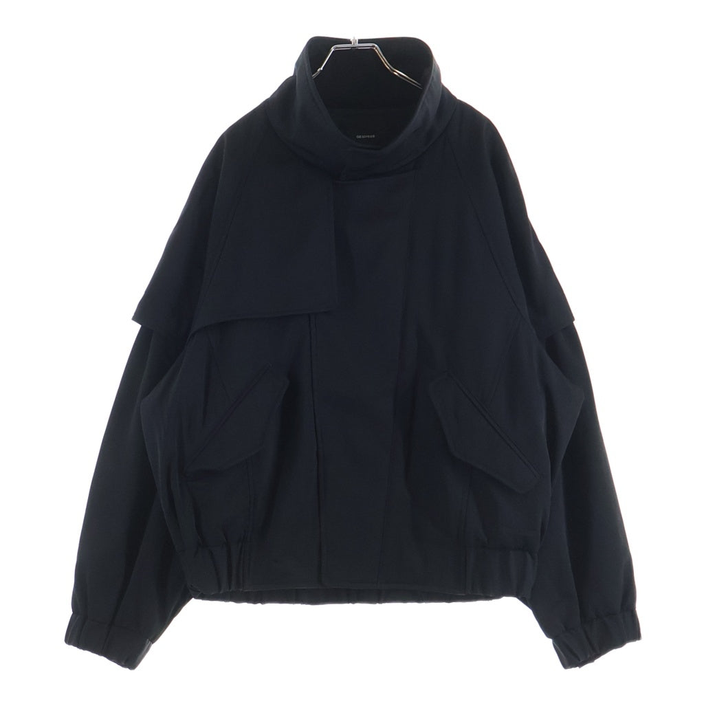 08sircus(ゼロエイトサーカス) Light twill padded detachable short blouson ライトツイル中綿デタッチャブルショートブルゾン ブラック S25AW-OT07