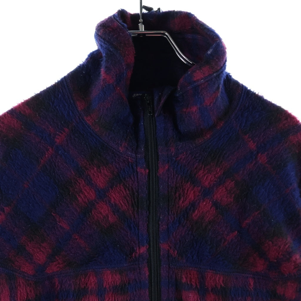 JUNYA WATANABE COMME des GARCONS(ジュンヤワタナベ コムデギャルソン) Wool Fleece Jacket チェック柄 ウール フリースジャケット レッド/ブルー WP-T031