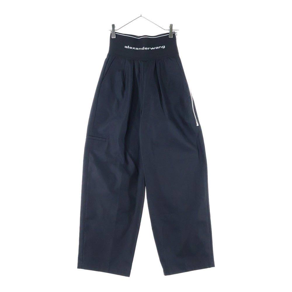 ALEXANDER WANG(アレキサンダーワン) Waist Band Pants ウエストロゴ パンツ ブルー レディース