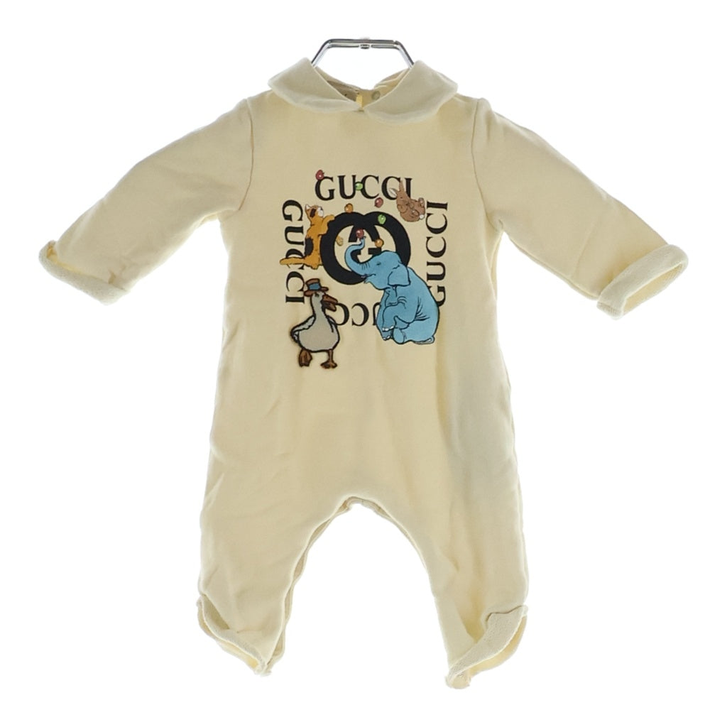 GUCCI(グッチ) アニマルプリント コットン 2ピース ロンパース アイボリー 600144 XJEZX レディース